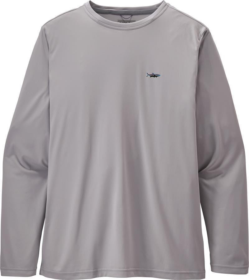 Capilene Cool Daily Fish Graphic LS Shirt - Mens - small fitz roy tarpon / salt grey 1