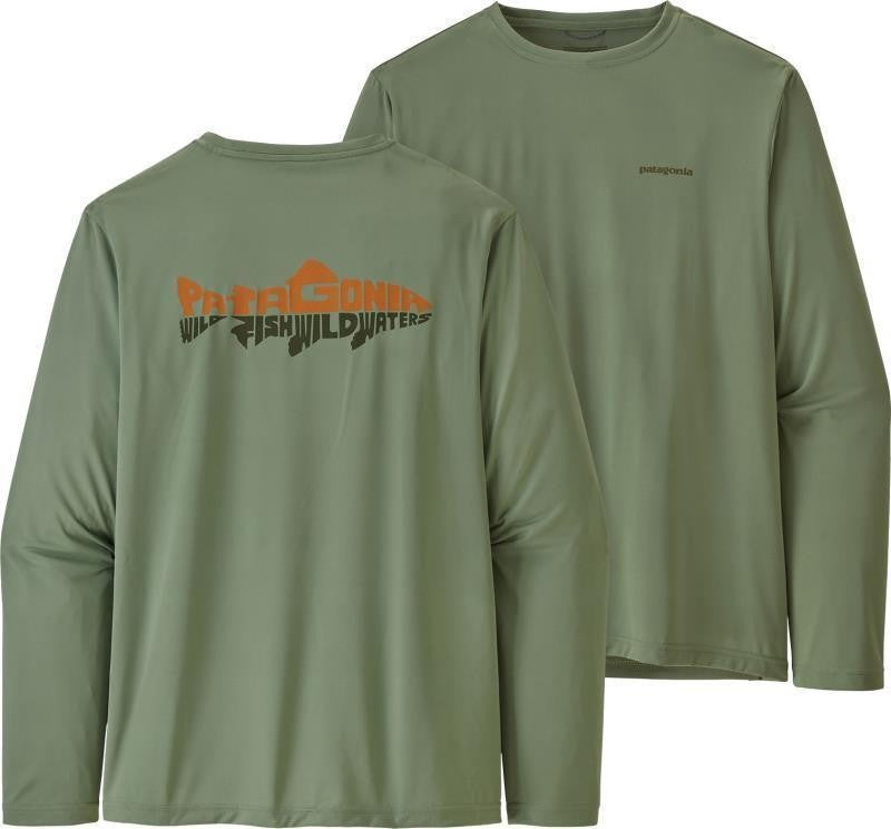 Capilene Cool Daily Fish Graphic LS Shirt - Mens - wild waterline / sedge green 1