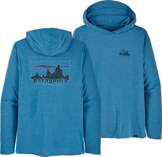 Capilene Cool Daily Graphic Hoody - Mens - 73 skyline / anacapa blue x-dye 1