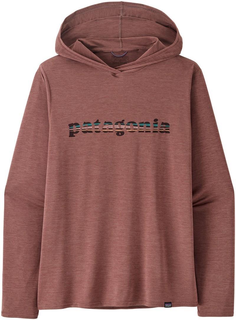 Capilene Cool Daily Graphic Hoody - Mens - 73 text logo / dulse mauve x-dye 1