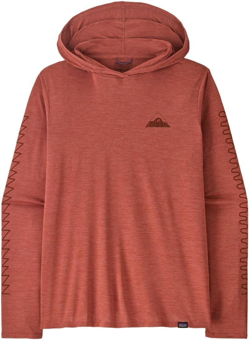 Capilene Cool Daily Graphic Hoody - Mens - driftways / potters red x-dye 1