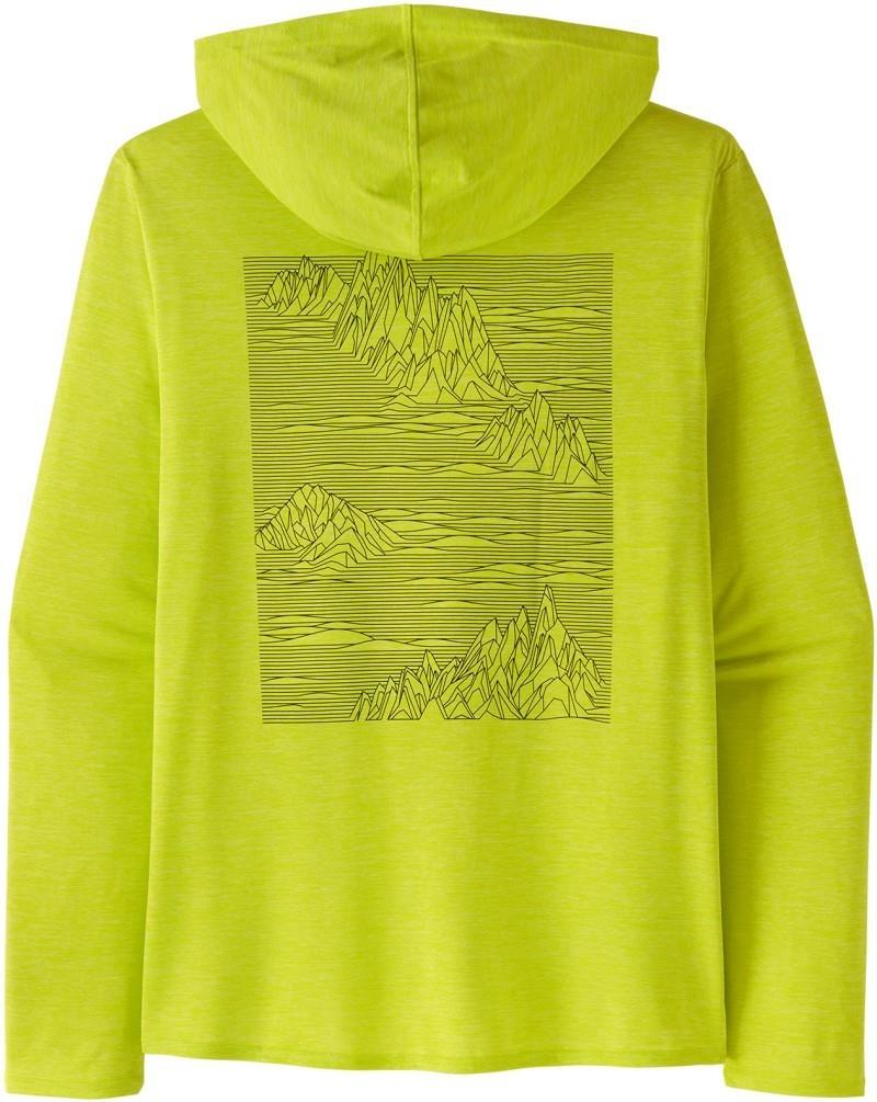 Capilene Cool Daily Graphic Hoody - Mens - strataspire / phosphorus green x-dye 1