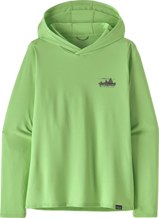 Capilene Cool Daily Graphic Hoody - Womens - 73 Skyline / Salamander Green 1