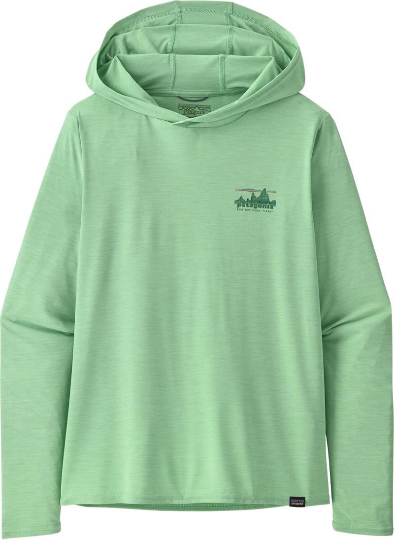Capilene Cool Daily Graphic Hoody - Womens - 73 skyline / rinsed green x-dye 1