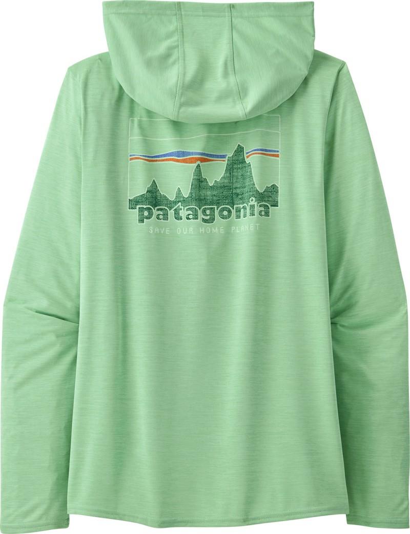 Capilene Cool Daily Graphic Hoody - Womens - 73 skyline / rinsed green x-dye 1