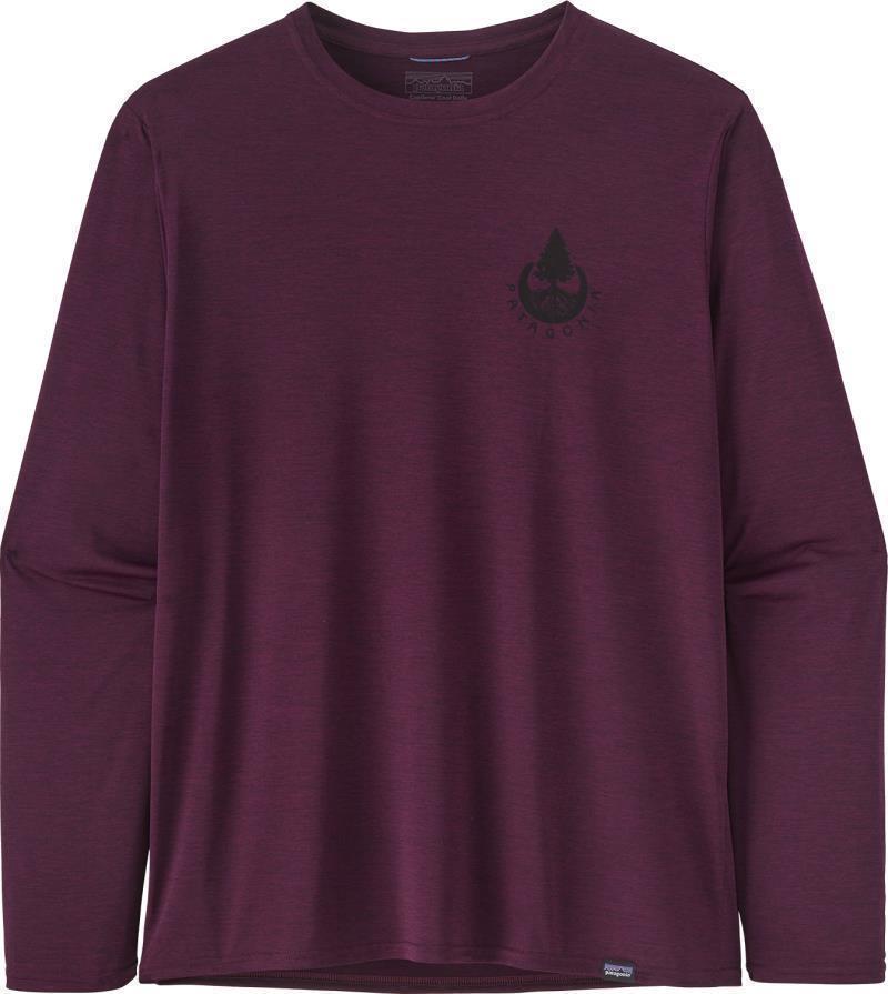 Capilene Cool Daily Graphic LS Shirt - Lands - Mens - Plant Peace / Night Plum X-Dye 2
