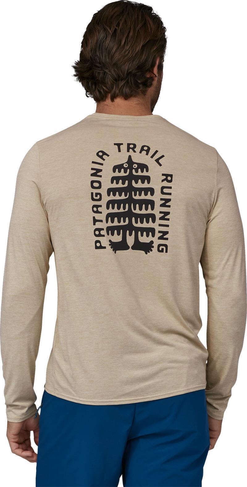 Capilene Cool Daily Graphic LS Shirt - Lands - Mens - Tree Trotter / Pumice X-Dye 5