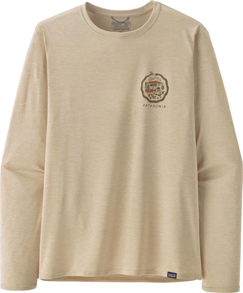 Capilene Cool Daily Graphic LS Shirt - Lands - Mens - commontrail / pumice x-dye 1