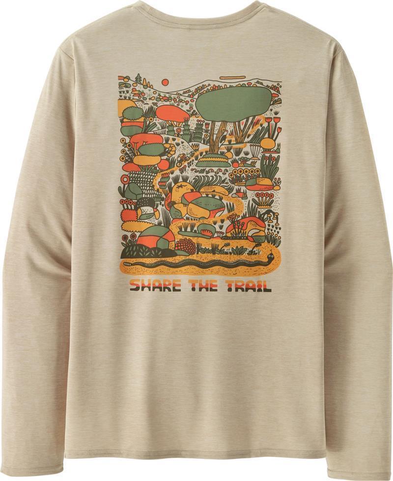 Capilene Cool Daily Graphic LS Shirt - Lands - Mens - commontrail / pumice x-dye 1