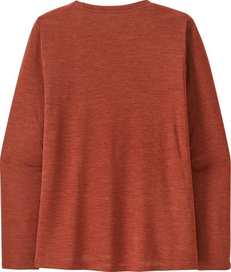 Capilene Cool Daily Graphic LS Shirt - Lands - Womens - Closer to Nature / Burl Red X-Dye 3