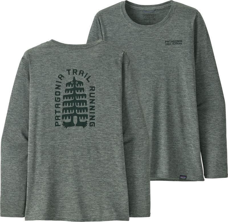 Capilene Cool Daily Graphic LS Shirt - Lands - Womens - Tree Trotter / Sleet Green X-Dye 1