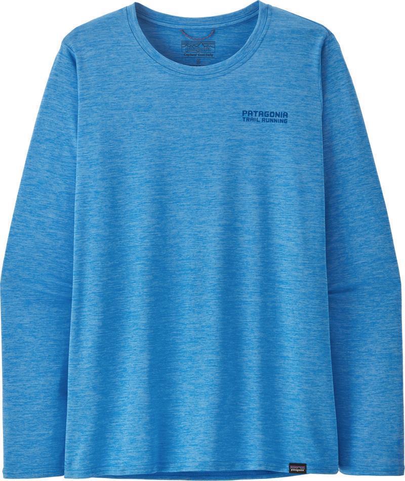 Capilene Cool Daily Graphic LS Shirt - Lands - Womens - Tree Trotter / Vessel Blue X-Dye 1