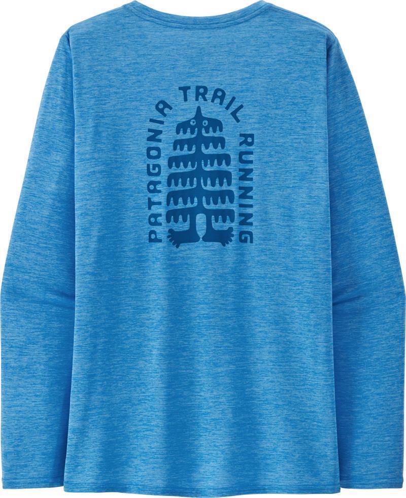Capilene Cool Daily Graphic LS Shirt - Lands - Womens - Tree Trotter / Vessel Blue X-Dye 2