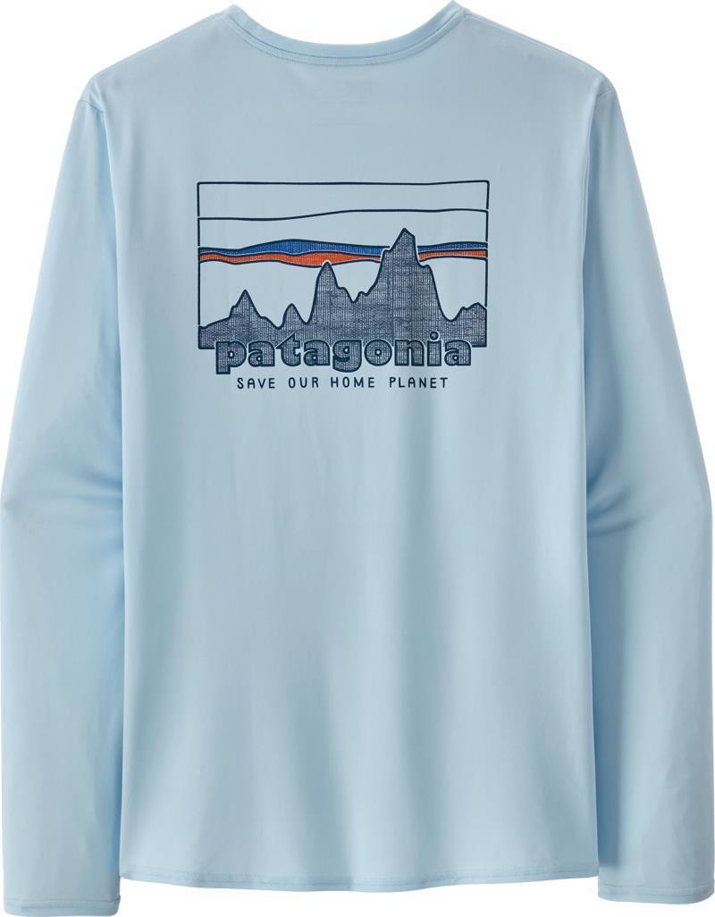 Capilene Cool Daily Graphic LS Shirt - Mens - 73 skyline / chilled blue 1