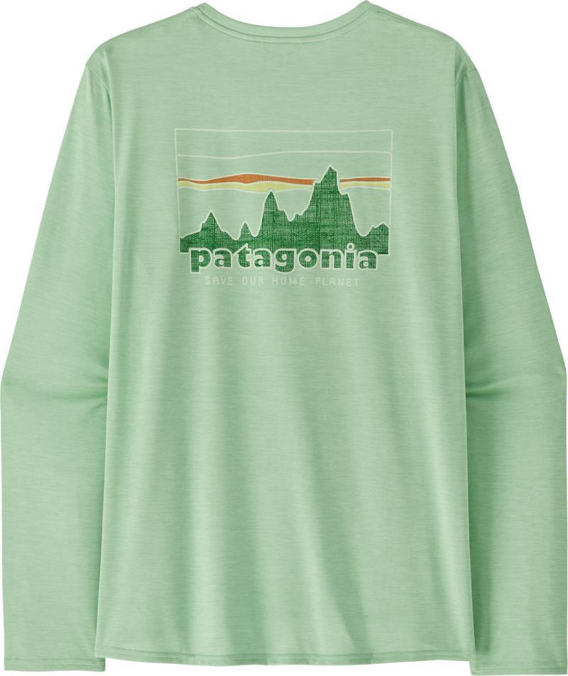 Capilene Cool Daily Graphic LS Shirt - Mens - 73 skyline / rinsed green x-dye 1
