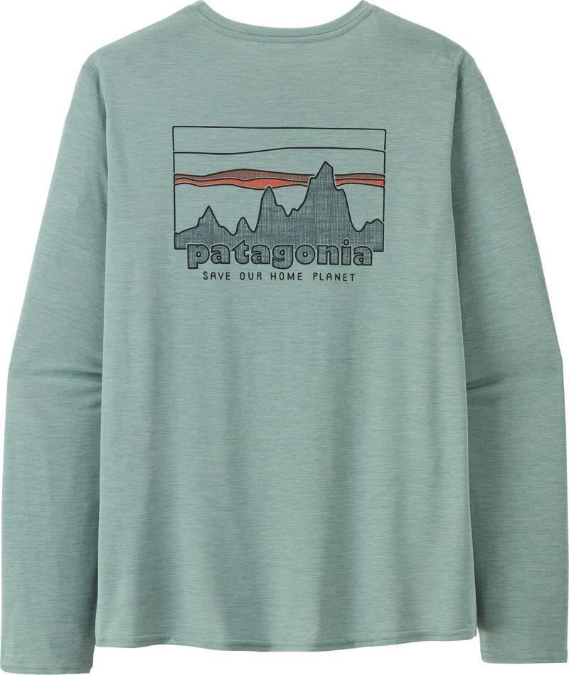 Capilene Cool Daily Graphic LS Shirt - Mens - 73 skyline / thermal blue x-dye 1