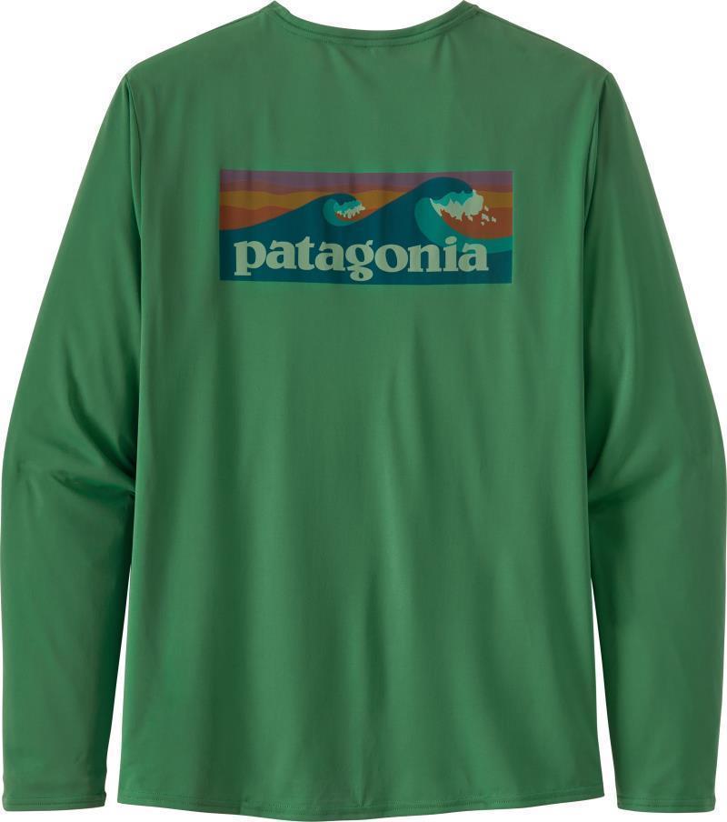 Capilene Cool Daily Graphic LS Shirt - Mens - Boardshort Logo / Eelgrass Green 2