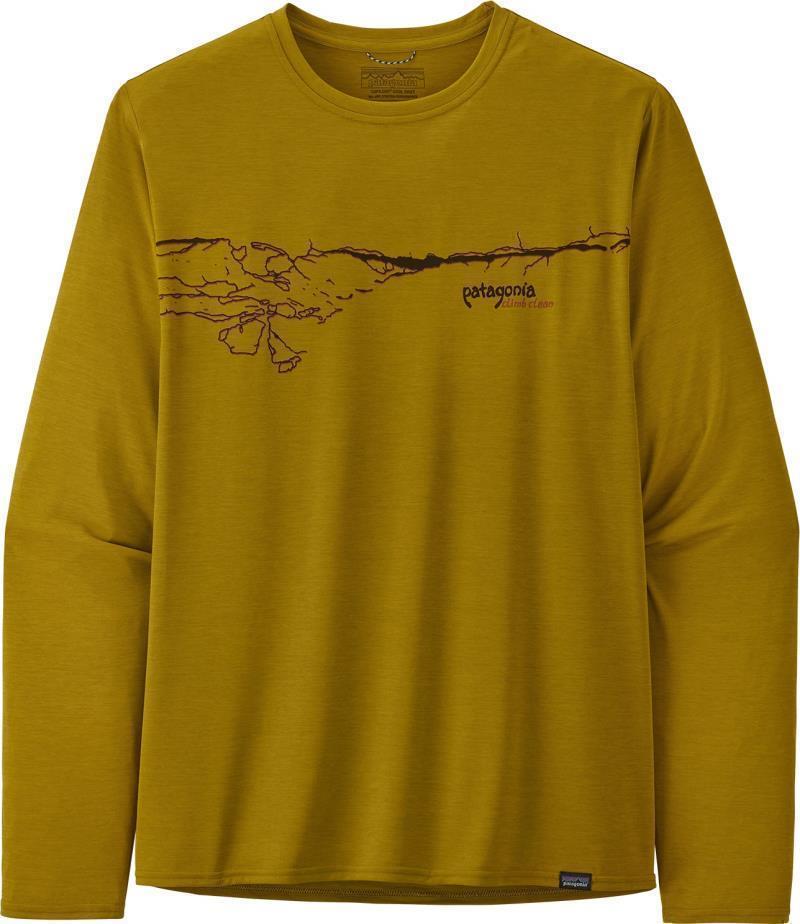 Capilene Cool Daily Graphic LS Shirt - Mens - Cochamo Crack / Textile Green X-Dye 2