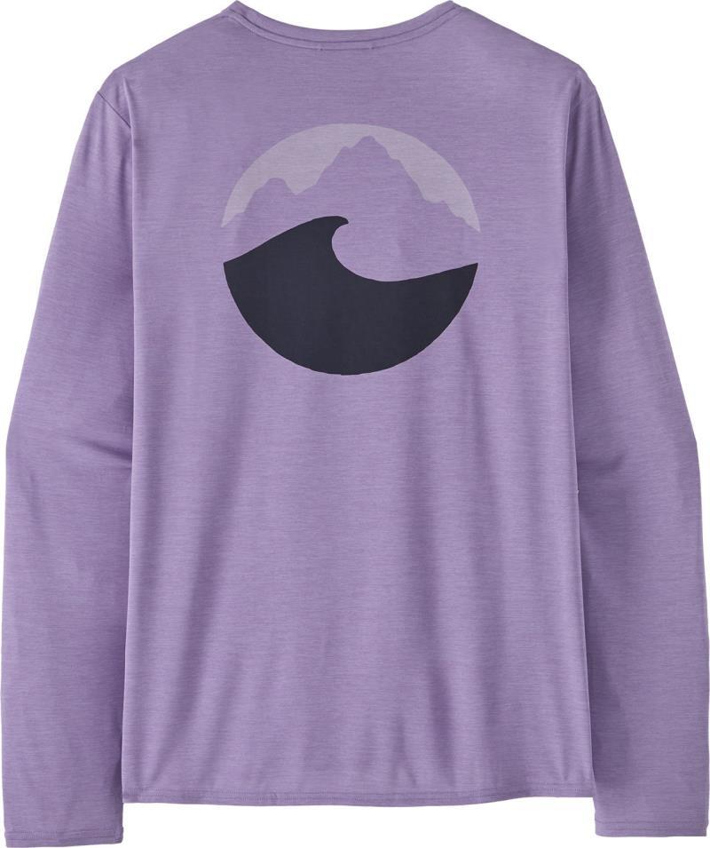 Capilene Cool Daily Graphic LS Shirt - Mens - applied imagination / concrete purple x-dye 1