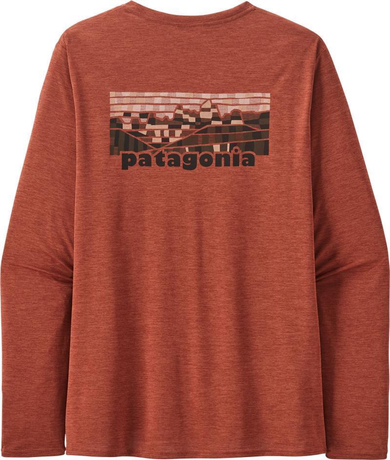 Capilene Cool Daily Graphic LS Shirt - Mens - fitz roy elements / burl red x-dye 1