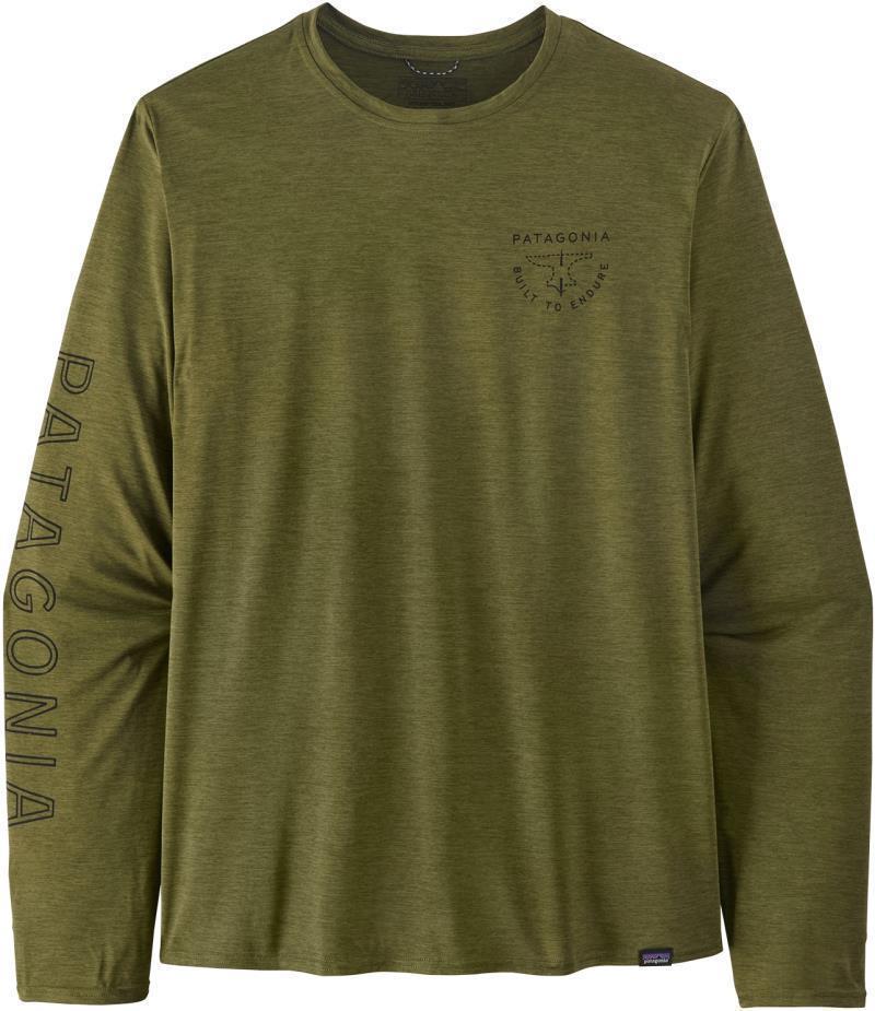 Capilene Cool Daily Graphic LS Shirt - Mens - forge mark crest / palo green x-dye 1