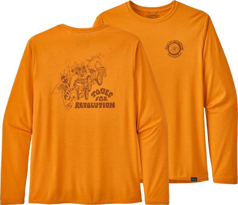 Capilene Cool Daily Graphic LS Shirt - Mens - tools for revolution / mango x-dye 1