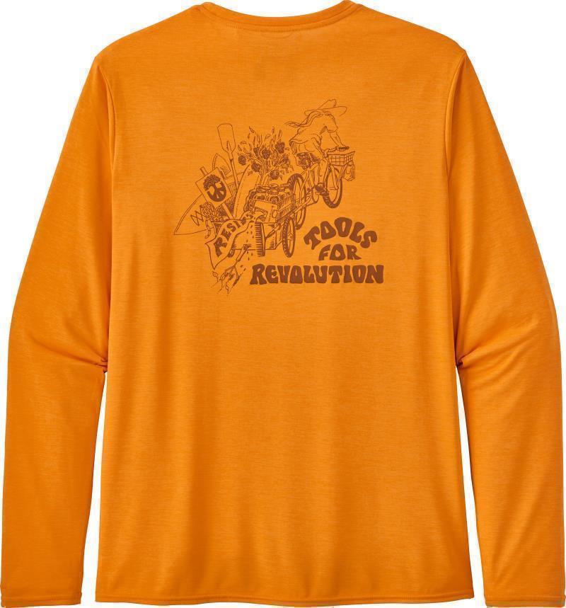 Capilene Cool Daily Graphic LS Shirt - Mens - tools for revolution / mango x-dye 1