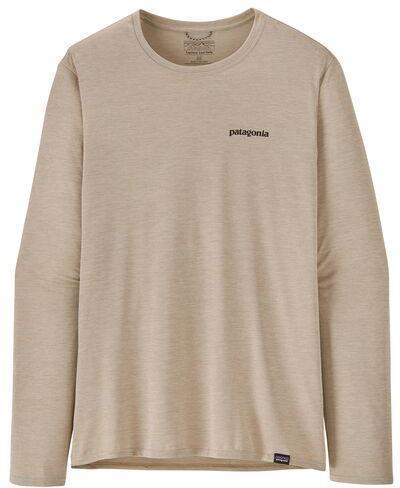 Capilene Cool Daily Graphic LS Shirt - Waters - Mens - Boardshort Logo / Pumice X-Dye 2