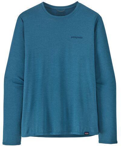 Capilene Cool Daily Graphic LS Shirt - Waters - Mens - Boardshort Logo / Wavy Blue X-Dye 2