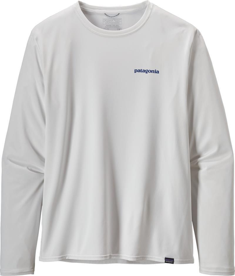 Capilene Cool Daily Graphic LS Shirt - Waters - Mens - Boardshort Logo / White 2