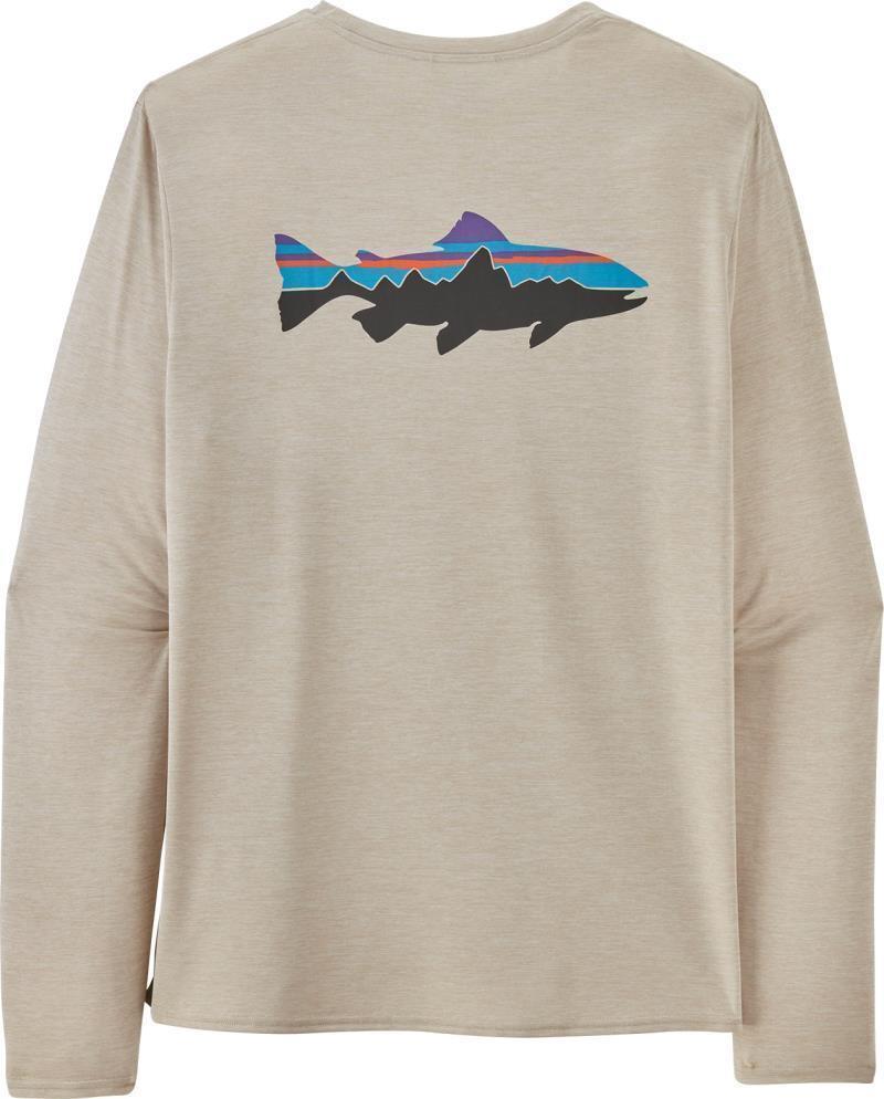 Capilene Cool Daily Graphic LS Shirt - Waters - Mens - Fitz Roy Trout / Pumice X-Dye 1