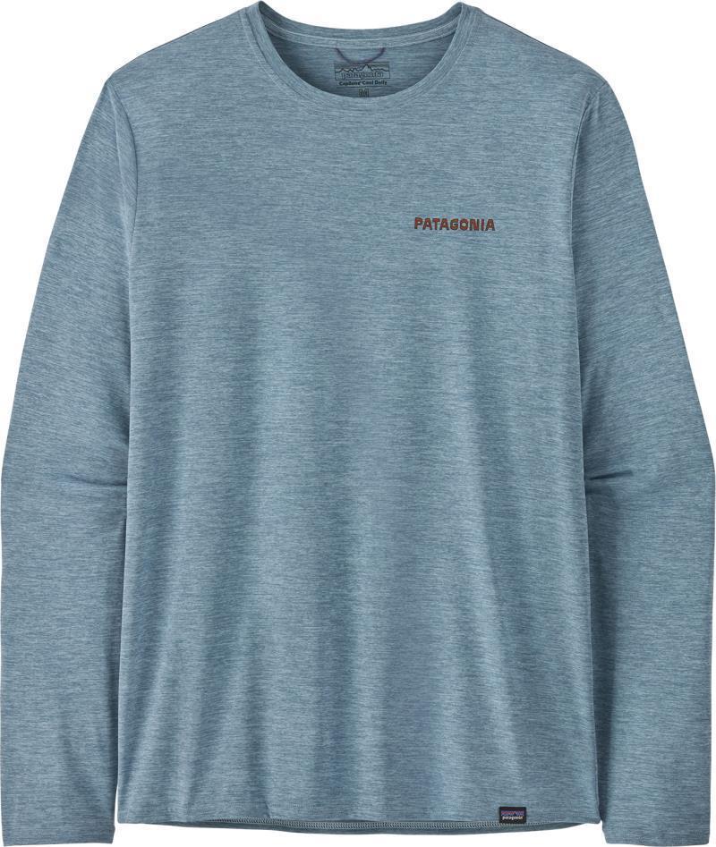 Capilene Cool Daily Graphic LS Shirt - Waters - Mens - Summit Swell / Steam Blue X-Dye 3
