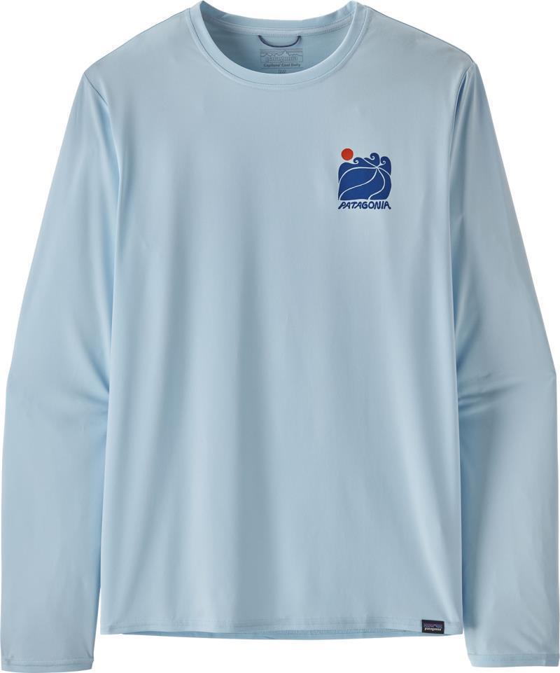 Capilene Cool Daily Graphic LS Shirt - Waters - Mens - Sunrise Rollers / Chilled Blue 1
