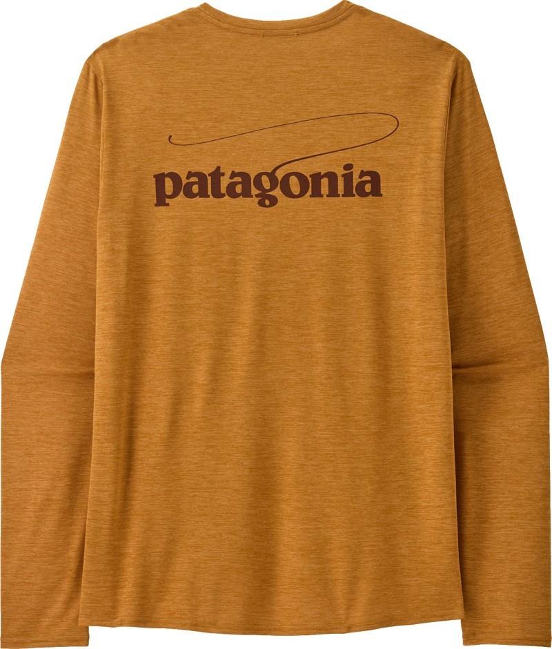 Capilene Cool Daily Graphic LS Shirt - Waters - Mens - casting logo / talon gold x-dye 1