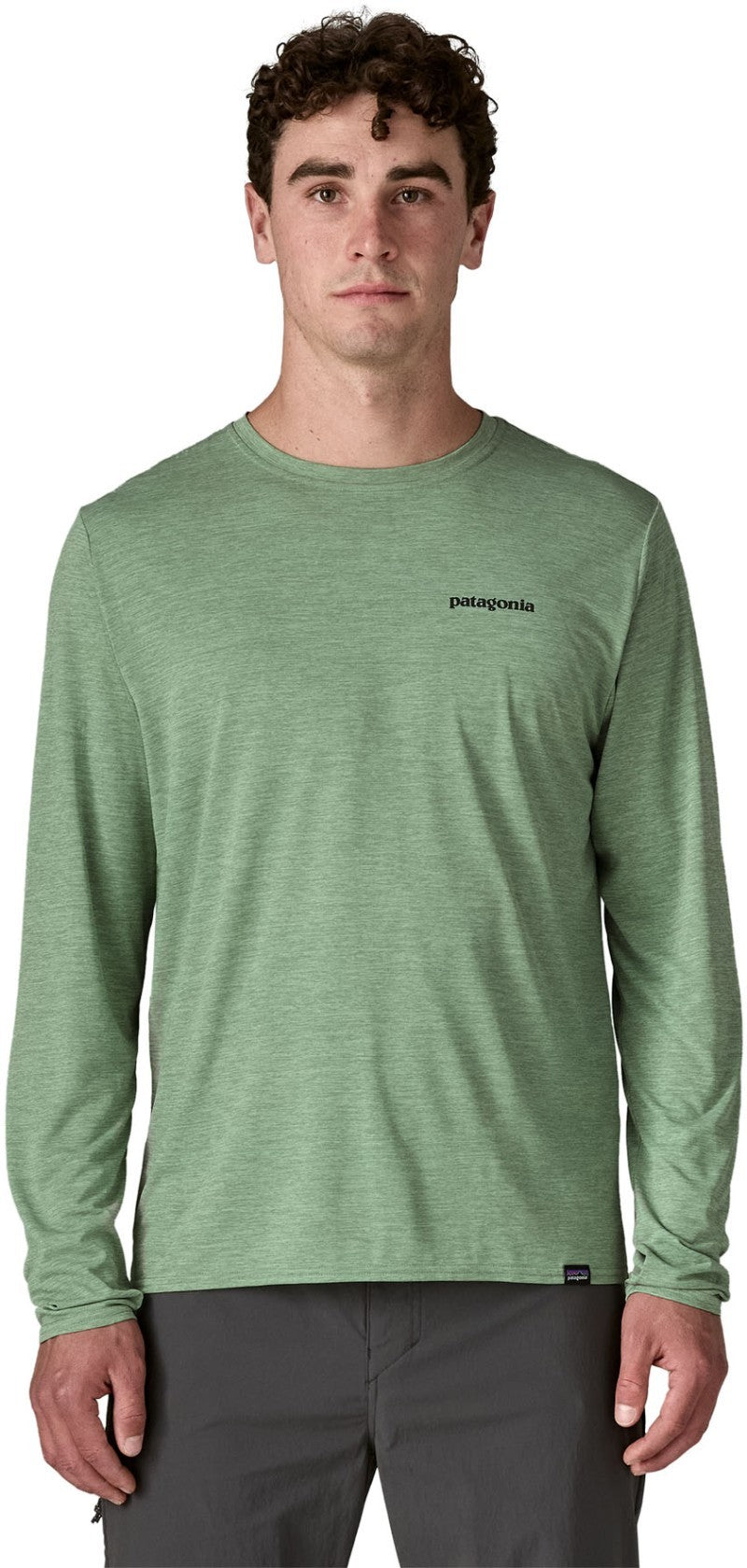 Capilene Cool Daily Graphic LS Shirt - Waters - Mens - fitz roy trout / ellwood green x-dye 1