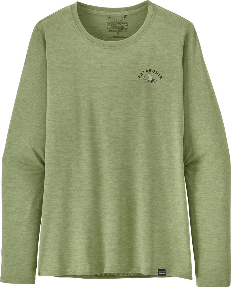 Capilene Cool Daily Graphic LS Shirt - Waters - Womens - Action Angler / Salvia Green X-Dye 1