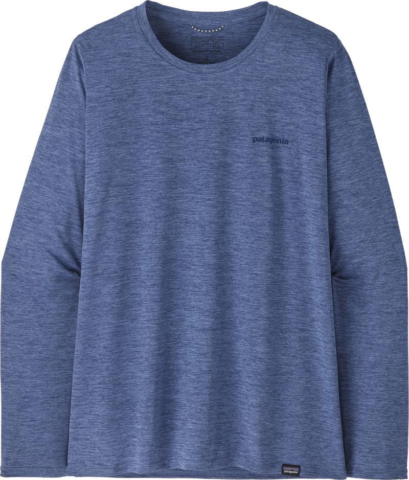 Capilene Cool Daily Graphic LS Shirt - Waters - Womens - Boardshort Logo / Current Blue X-Dye 2