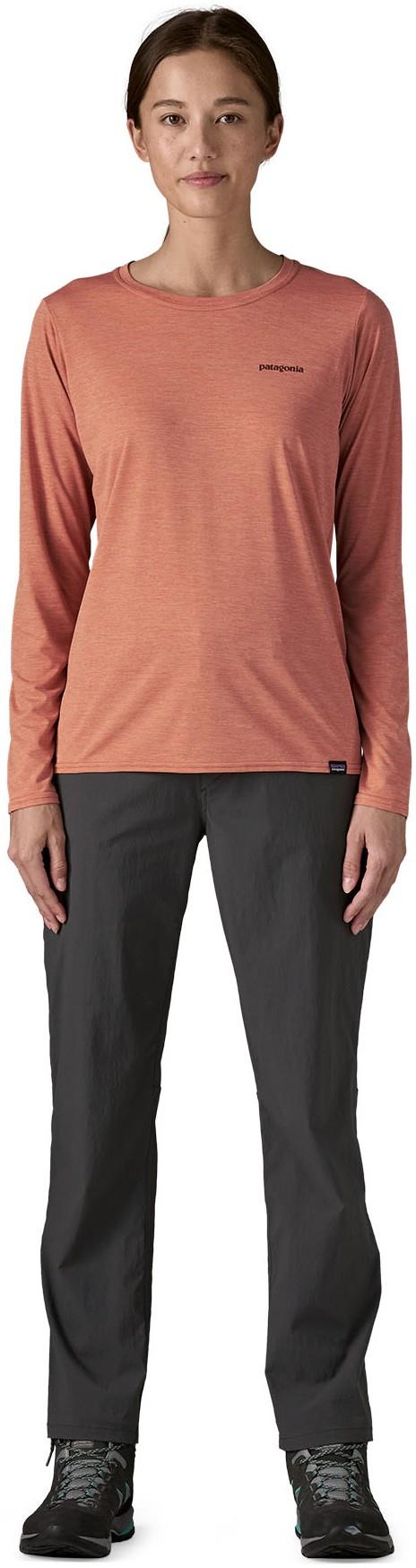 Capilene Cool Daily Graphic LS Shirt - Waters - Womens - casting logo / moment pink x-dye 1