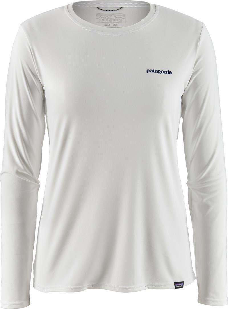 Capilene Cool Daily Graphic LS Shirt - Womens - boardshort logo / white 1
