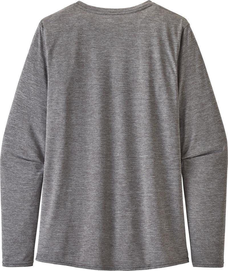 Capilene Cool Daily Graphic LS Shirt - Womens - ridge rise stripe / feather grey 1