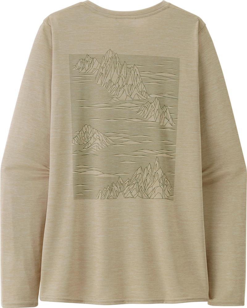 Capilene Cool Daily Graphic LS Shirt - Womens - strataspire / pumice x-dye 1