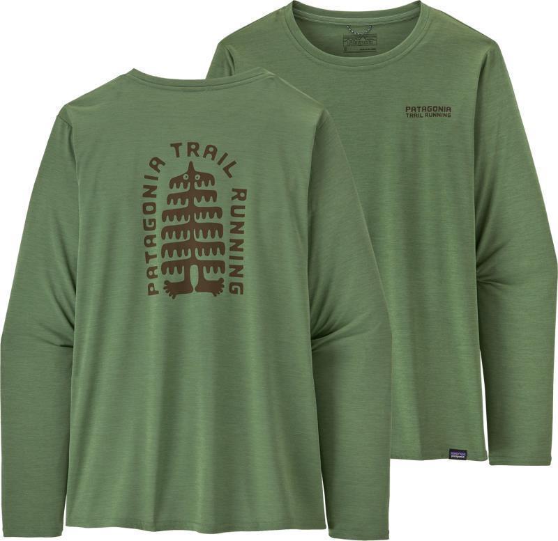 Capilene Cool Daily Graphic LS Shirt - Womens - tree trotter / sedge green x-dye 1