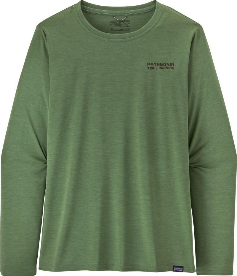Capilene Cool Daily Graphic LS Shirt - Womens - tree trotter / sedge green x-dye 1