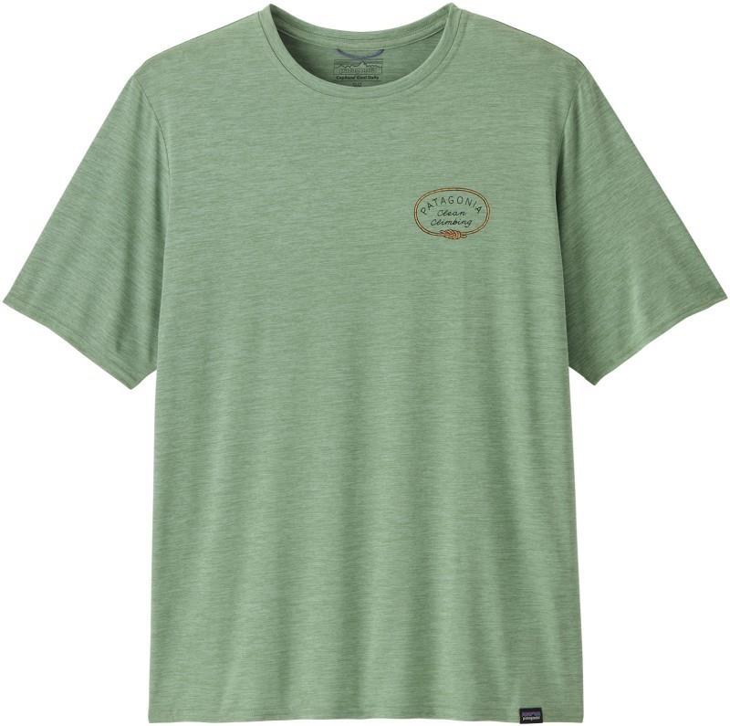 Capilene Cool Daily Graphic SS Shirt - Lands - Mens - clean climb roots / ellwood green x-dye 1