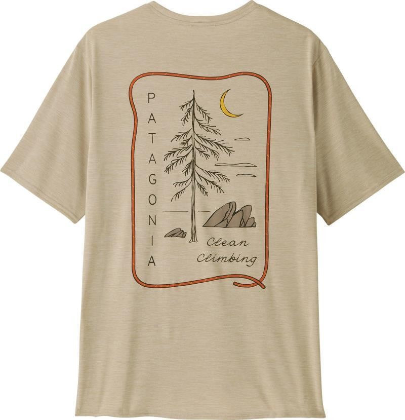 Capilene Cool Daily Graphic SS Shirt - Lands - Mens - clean climb roots / pumice x-dye 1