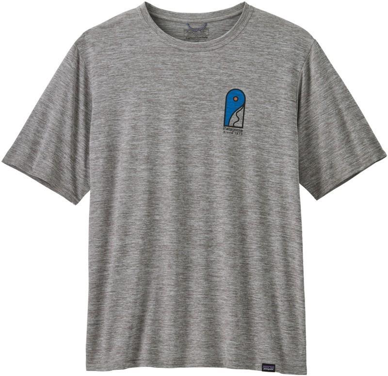 Capilene Cool Daily Graphic SS Shirt - Lands - Mens - earlylines / feather grey 1