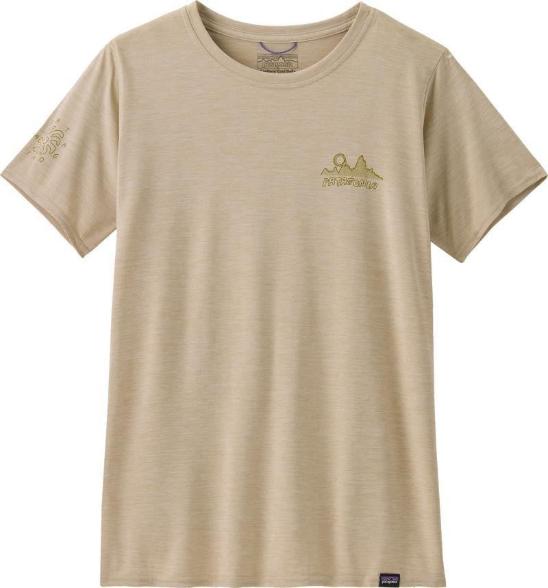 Capilene Cool Daily Graphic SS Shirt - Lands - Womens - wind runner / pumice x-dye 1