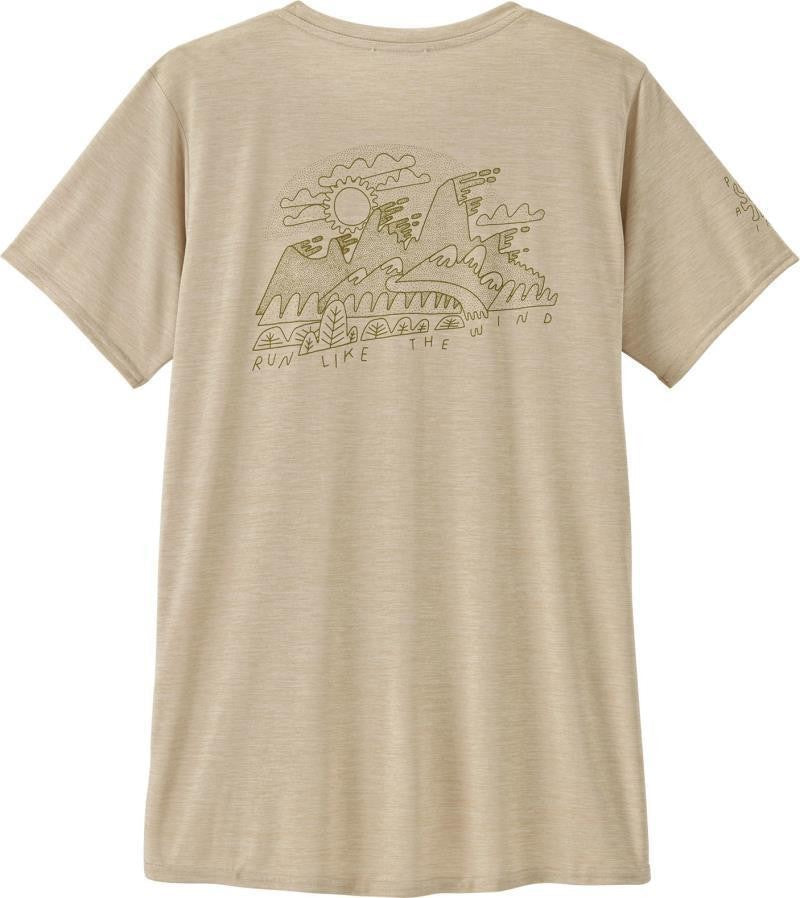 Capilene Cool Daily Graphic SS Shirt - Lands - Womens - wind runner / pumice x-dye 1