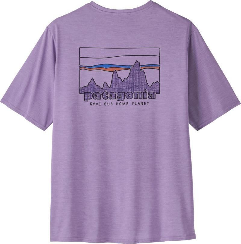 Capilene Cool Daily Graphic SS Shirt - Mens - 73 skyline / concrete purple x-dye 1