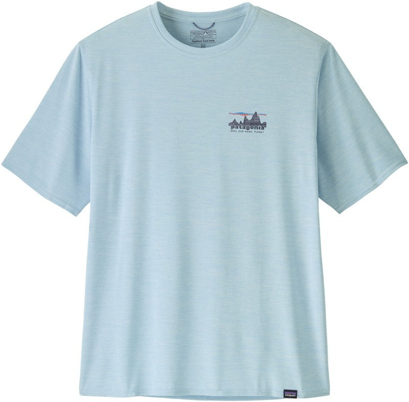 Capilene Cool Daily Graphic SS Shirt - Mens - 73 skyline / fleck blue 1